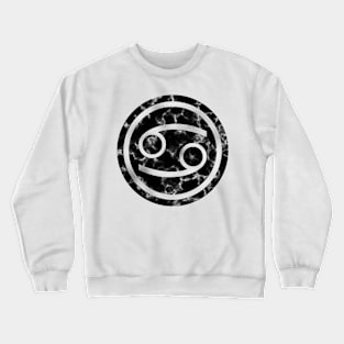 Black Marble Zodiac - Cancer Crewneck Sweatshirt